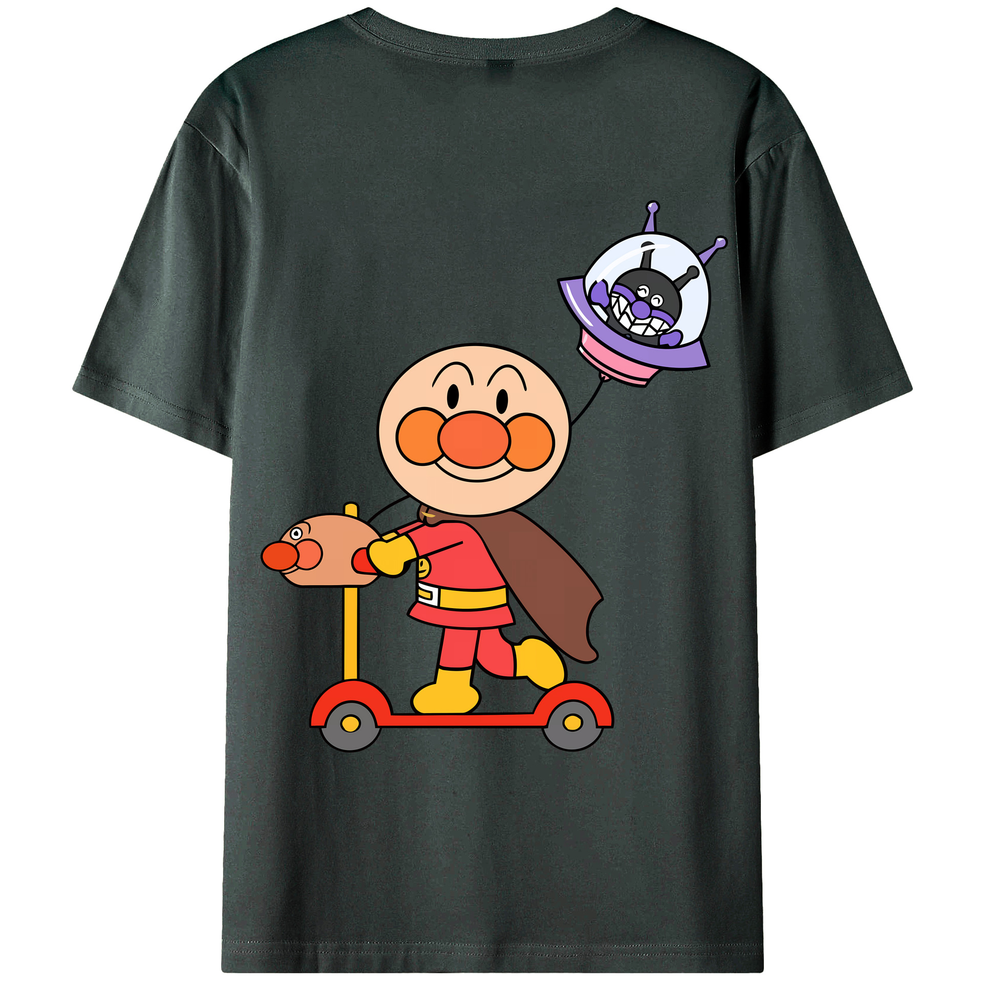 （画像用） アンパンマン Anpanman 綿100％ メンズ半袖Tシャツ（バックプリント） 通気性